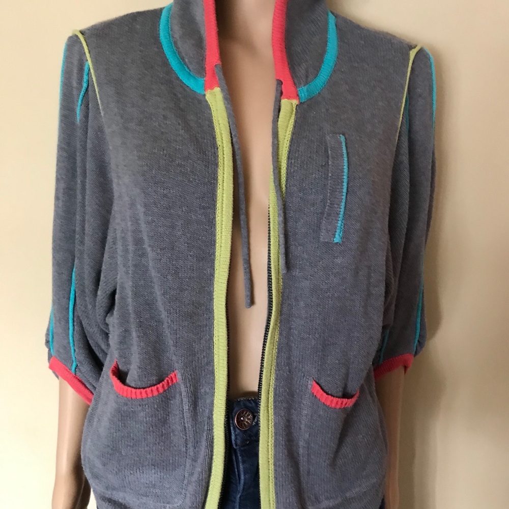 Curio New York Knit Hooded sweater jacket